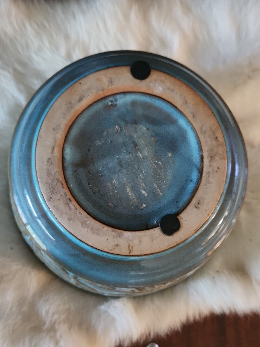 Blue Leaf-Pattern Planter - Picture 2 of 7
